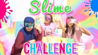 Blindfolded Slime Challenge ft Karina Devi amp Cantika Putri  Peachy Liv [upl. by Sirc449]