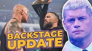 HUGE Backstage Update On The Rock vs Roman Reigns  WWE Roster Unhappy [upl. by Yelkrab]