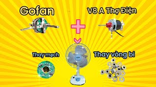 thay mạch đầu quạt gofan v8 anh thợ điện thay bạc đạn cực chuẩn [upl. by Cara]