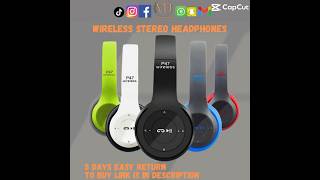 p47 wireless headphones  p47 wireless headphones review  p47 wireless headphone kaise connect kare [upl. by Leay358]