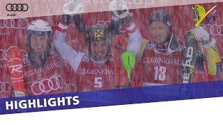 Marcel Hirscher comes from behind to take top spot in Slalom at Val dIsère  Highlights [upl. by Naginarb826]