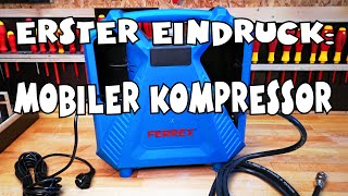 Erster Eindruck Aldi  Ferrex Mobiler Kompressor [upl. by Noed180]