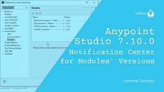 Anypoint Studio 7100  Notification center for new versions of connectorsmodules [upl. by Ettena]