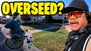 LETS HELP HIM WITH HIS LAWN  NEW PROJECT VISIT 🔥 OVERSEEDING OR FULL RENOVATION [upl. by Xantha]