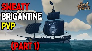 CRACKED Brigantine HG LVL 6000 Fights Sea of Thieves [upl. by Yearwood768]