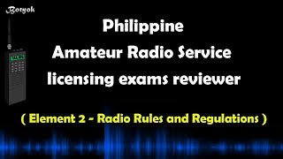 ELEMENT 2  Reviewer for Philippine Amateur Radio Operators Licensure [upl. by Boudreaux]