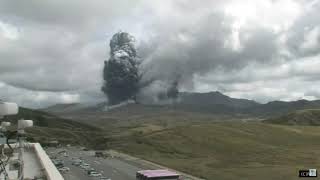 October 20 2021  Mount Aso Japan  Eruption  1143 JST [upl. by Taka]