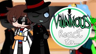 Villainous react to  implicit paperhat  Gacha Nox  Flug angst  Short sorry [upl. by Llerred]