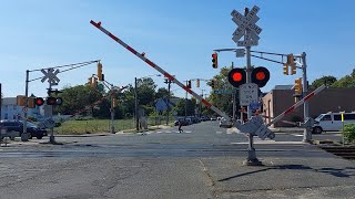 Bangs Ave level crossing Asbury Park NJ [upl. by Roscoe571]