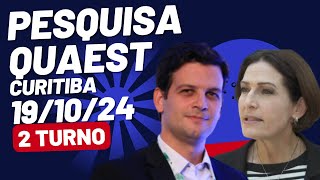 Pesquisa eleitoral 2 turno curitiba Quast [upl. by Amyaj]