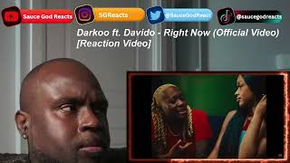 Darkoo ft Davido  Right Now Official Video REACTION [upl. by Ahsinauj]