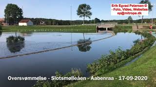 Oversvømmelse i Aabenraa  17092020 [upl. by Ariaet]