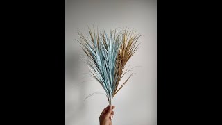 Paper Pampas Grass DIY How to make Pampas Grass from paper [upl. by Elocon]