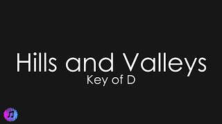 Tauren Wells  Hills and Valleys  Piano Karaoke Key of D [upl. by Krefetz702]