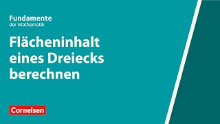 Flächeninhalt eines Dreiecks berechnen  Fundamente der Mathematik  Erklärvideo [upl. by Annawot841]