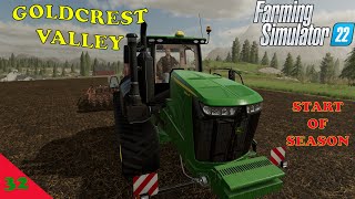 Goldcrest Valley Ep 32 Time to use the new John Deere Farm Sim 22 [upl. by Anerda]