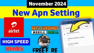 Airtel Latest November Apn Setting  Full Speed Internet  Best Network Apn Setting  High Speed [upl. by Othella811]