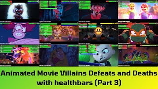 Animated Movie Villains Defeats and Deaths with healthbars Part 3 [upl. by Sayette]