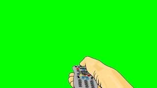 Animated Hand and Remote Control Green Screen [upl. by Jerz]