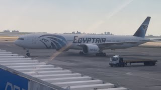 Egyptair Arriving to JFK Airport coming from Cairoوصول طائره مصر للطيران إلى مطار نيويورك من القاهره [upl. by Ymme]