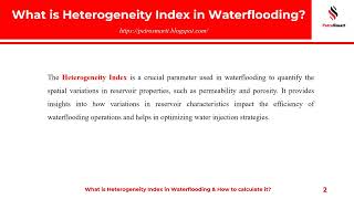 What is Heterogeneity Index in Waterflooding and How to calculate it [upl. by Alenoel]