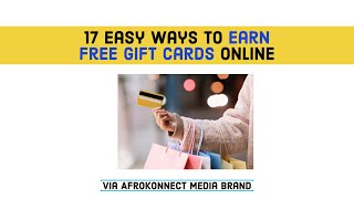 17 Easy Ways To Earn Free Gift Cards Online amp Withdraw Fast [upl. by Caron313]