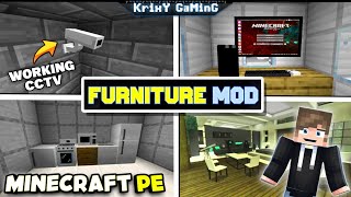 BEST FURNITURE MOD FOR MINECRAFT PE  119   FURNITURE ADDON MCPE  2023 [upl. by Aikam]