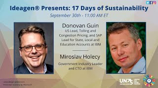 Donovan Guin amp Miroslav Holecy from IBM during Ideagens 17 Days of Sustainability [upl. by Schellens]