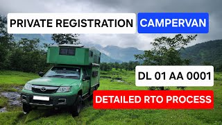 Campervan Private registration  detailed process [upl. by Shannah]