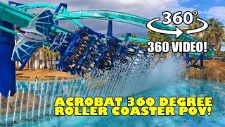 Acrobat VR 360 Roller Coaster POV Nagashima Spaland Japan BampM Flying Coaster [upl. by Critta]