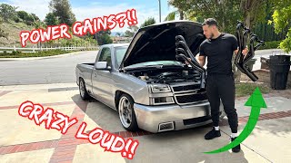 LONGTUBE HEADERS ON THE CAMMED SILVERADO 53L SOUNDS LIKE A NASCAR [upl. by Otir]