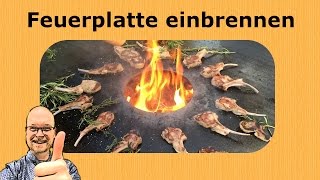 BBQ Feuerplatte einbrennen [upl. by Amble797]