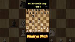 💯Most SUCCESSFUL Chess Trap💯 Evans Gambit Trap Part3shorts ytshorts viralshorts evansgambit [upl. by Ramirol]