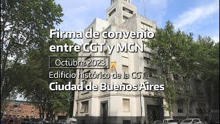 Firma de convenio CGT y MCN [upl. by Ynalem]