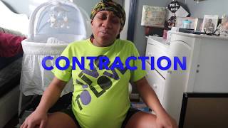 EARLY LABOR  BEST RAW CONTRACTION VIDEO [upl. by Retrac]