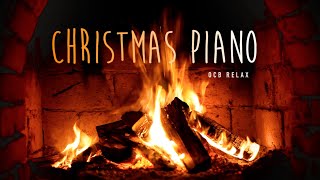 Instrumental Christmas Music with Fireplace amp Piano Music 247  Merry Christmas [upl. by Forrer]