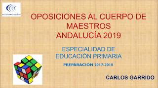 OPOSICIONES EDUCACIÓN PRIMARIA ANDALUCÍA CURSO 201718 [upl. by Jorey978]