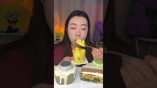 Cake dessert eating show Chinese food challenge asmr mukbang eatingshow funny food asmr mukbang [upl. by Etnaik]