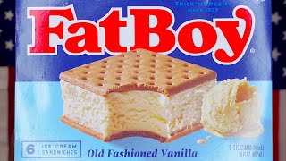 Fat Boy Old Fashioned Vanilla Ice Cream Sandwiches Review [upl. by Acirne]