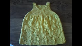 tuto tricot layette  tricoter une robe fantaisie pour bébé [upl. by Auqinehs]