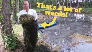 S1E3 Homemade weed removal tool for pond weeds  removes hydrilla milfoil lilly pads and more [upl. by Akemet488]