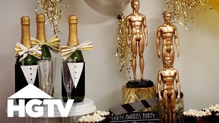 DIY Decor for Your Awards Show Party  HGTV [upl. by Ydnik]