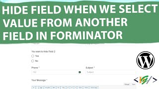 How to Hide Form Field When We Select  Add Value in Another Field in Forminator WordPress  Rules [upl. by Ysle]