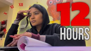 12 Hours Study with me for EXAMS 📝⏱️📚 IIT Delhi [upl. by Boyd]