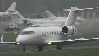 CHALLENGER 650 MUATG LANDING AT FARNBOROUGHEGLF  FLIGHT FROM LAGOS 9112024 [upl. by Ordnasela]