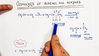 7 Ozonolysis of alkene and alkyne preparation of aldehyde ketone chapter 12 neet iitjee [upl. by Arun]