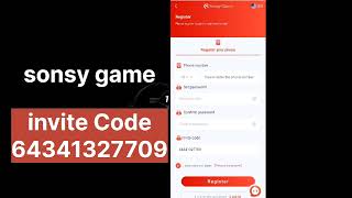 sonsy game invite code  Sonsy app ka invitation code  sonsy game free invite code [upl. by Latona]