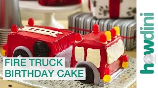 Birthday Cake Ideas How to Make a Fire Truck Birthday Cake [upl. by Annaiuq]