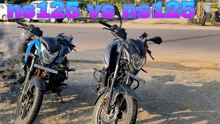 NS 125 vs NS 125 bike videosviralvideo DevenderRider46TeluguMotobloggingvideos ytshorts Telugu [upl. by Aneed747]