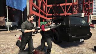 Grand Theft Auto V NPC Wars 172  UFE vs Duggan’s Security [upl. by Ramar]